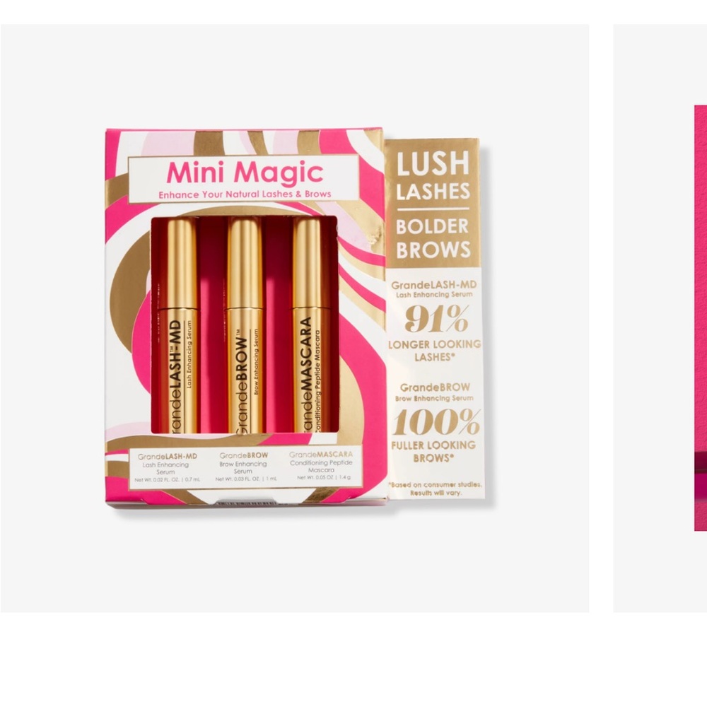 Grande LASH Mini Magic Lash & Brow Set - Gold and Pink